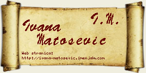 Ivana Matošević vizit kartica